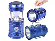 Latarki - Lampa Kempingowa Solarna Led Usb Powerbank Latarka - miniaturka - grafika 1