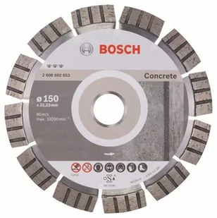 Bosch Diamentowa tarcza tnąca Best do betonu 150 x 22 23 x 2 4 x 12 mm 2608602653 Średnica 150 mm Średnica wewnętrzna 22.23 mm 1 szt - Tarcze do pił - miniaturka - grafika 1