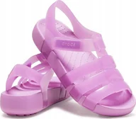 Buty dla dziewczynek - Crocs Crocs Isabella Jelly Kids Sandal 209837-6WQ Różowe 32/33 - miniaturka - grafika 1