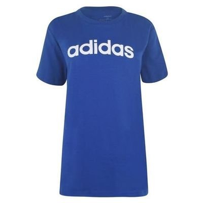 Adidas niebieska koszulka damska Boyfriend QT, Rozmiar S