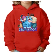 Bluzy dla dziewczynek - BLUZA DZIECIĘCA KPOP DEMON HUNTERS HUNTRIX 122-128 Z KAPTUREM BAWEŁNIANA - miniaturka - grafika 1