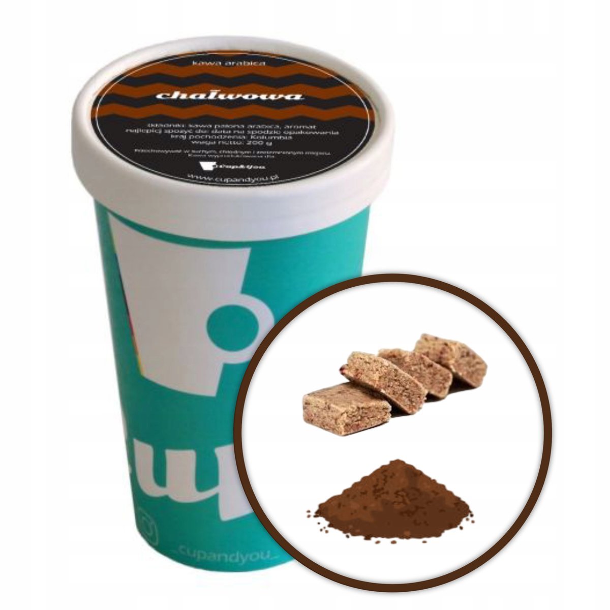 Kawa aromatyzowana o smaku CHAŁWOWYM mielona ARABICA PREMIUM Cup&You 200g - smakowa uczta dla podniebienia