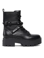 Botki damskie - Guess Trapery FL8VDA ELE10 Czarny - miniaturka - grafika 1