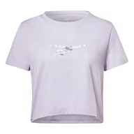 Koszulki i topy damskie - Reebok Damska koszulka z grafiką, biała, 2XL, biały, XXL - miniaturka - grafika 1