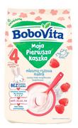 Kaszki dla dzieci - Bobovita Kaszka mleczno-ryżowa malinowa bez cukru 230g - miniaturka - grafika 1