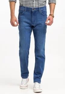 Męskie spodnie jeansowe proste Wrangler RIVER W34 L32 - Spodnie męskie - miniaturka - grafika 1