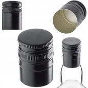 Domowy wyrób alkoholu - ZAKRĘTKI DO BUTELEK fi30 NAKRĘTKI NA BUTELKI ZAKRĘTKA 50 szt KAPSLE CZARNE - miniaturka - grafika 1