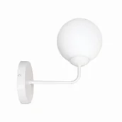 Lampy ścienne - Kinkiet ścienny Pregos biały 1xE14x10W wym: 17 x 14 cm szkło IP20 Emibig - miniaturka - grafika 1