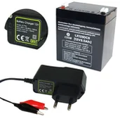 Ładowarki i akumulatory - Akumulator żelowy AGM 12V 5Ah + ŁADOWARKA PW - miniaturka - grafika 1