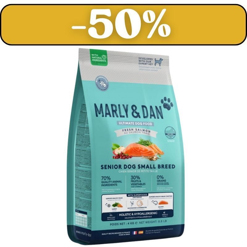 Brit Marly & Dan Senior Dog Small Breed Fresh Salmon Holistic & Hypoallergenic 4kg sucha karma