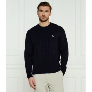 Lacoste Wełniany sweter Regular Fit - Swetry męskie - miniaturka - grafika 1