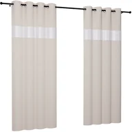 Zasłony - Zasłona gotowa z cyrkoniami 145x240 na przelotkach zasłony na kółkach kolor - miniaturka - grafika 1