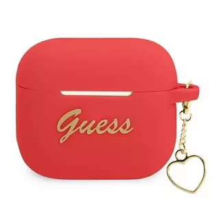 Guess GUA3LSCHSR AirPods 3 cover czerwony/red Silicone Charm Heart Collection - Akcesoria do słuchawek - miniaturka - grafika 1