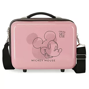Disney Mickey Outline kosmetyczka z możliwością regulacji, z torbą na ramię, różowa, 29 x 21 x 15 cm, sztywna, ABS 9,14 l - Kosmetyczki, organizery i kuferki - miniaturka - grafika 1