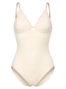 Triumph Damskie body Kobiety beżowy|biały jednolity, 75B - Body - miniaturka - grafika 1