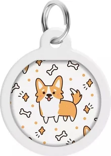 Collar WAUDOG Smart ID Adresówka Dla Psa Koło Corgi 25mm - Odblaski i adresówki - miniaturka - grafika 1