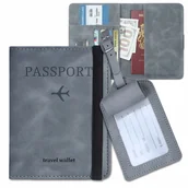 Etui na klucze - Podróżne etui na dokumenty paszport z zawieszką portfel eko skóra zestaw - miniaturka - grafika 1