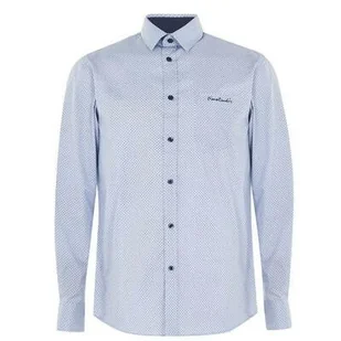 Niebieska geo koszula Pierre Cardin, Rozmiar XL - Koszule męskie - miniaturka - grafika 1