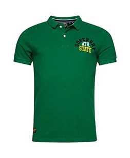 Superdry koszulka polo haftowana bluza męska, Field Green Marl, XL - Koszulki męskie - miniaturka - grafika 1