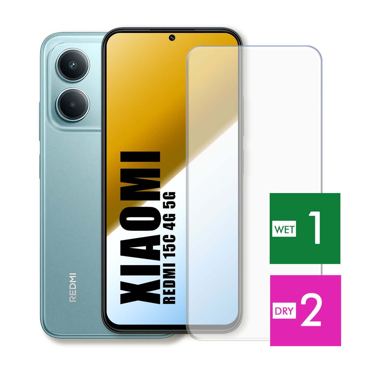 SZKŁO HARTOWANE DO XIAOMI REDMI 15C 4G 5G SZYBKA 9H OCHRONNE PANCERNE