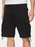 Spodenki męskie - Jack&Jones Szorty materiałowe Cole 12253122 Czarny Loose Fit - miniaturka - grafika 1