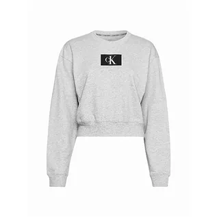 Swetry damskie - Calvin Klein Sweter damski L/S, wrzos szary, XL - grafika 1