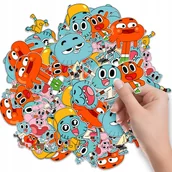 Szkolne artykuły papiernicze - NAKLEJKI ETYKIETY NA ZESZYT NALEPKA Z POSTACIAMI GUMBALL WZORY 6 SZT - miniaturka - grafika 1