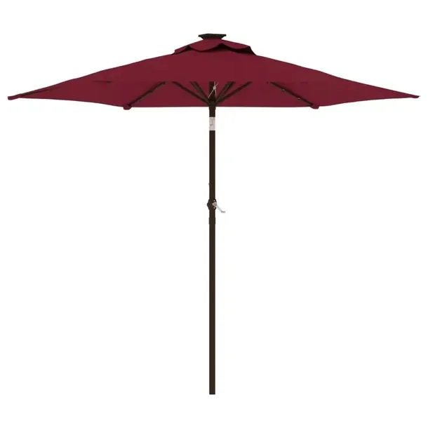 VMP Parasol Ogrodowy Składany Na Słupku Zadaszenie Oświetlenie Led 225x225x212