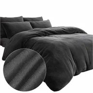 Pościel - Komplet pościeli bawełnianej GRUBA FROTA 160x200 MIĘKKA FROTTE antracyt - miniaturka - grafika 1