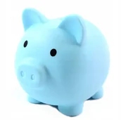 Skarbonki - ŚWINKA SKARBONKA NA OSZCZĘDNOŚCI PLASTIKOWA OTWIERANA PREZENT RÓŻNE KOLORY - miniaturka - grafika 1