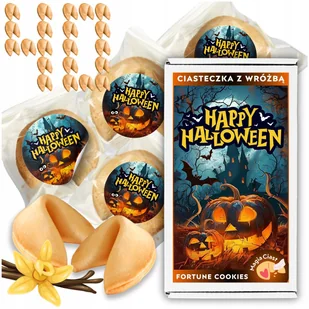 Ciasteczka z Wróżbą na Halloween dla Gości Magia Przeznaczenia Zabawa 40 sz - Pieczywo chrupkie - miniaturka - grafika 1