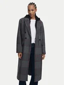 Płaszcze damskie - Desigual Płaszcz wełniany Capucha 25WWEW13 Szary Regular Fit - miniaturka - grafika 1