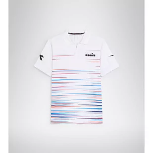 Koszulka do tenisa z krótkim rekawem męska Diadora SS POLO ICON optical white - Koszulki sportowe męskie - miniaturka - grafika 1