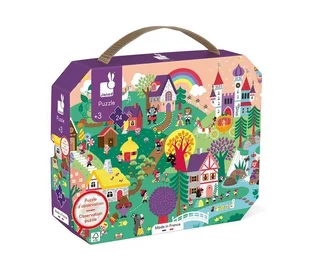 Janod Puzzle obserwacyjne w walizce Baśnie 24 elementy 3+ Made in France, solution-bc-7529-0 - Puzzle - miniaturka - grafika 1