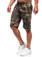 Spodenki męskie - Spodenki Krótkie Dresowe Męskie Moro Khaki JX700 DENLEY_2XL - miniaturka - grafika 1