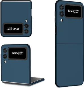 Pokrowiec König Design kompatybilny z Samsung Galaxy Z Flip4 5G - plastikowe, miękkie etui na telefon - granatowy - Etui i futerały do telefonów - miniaturka - grafika 1
