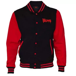 Popgear Męska kurtka The Boys Supes Graffiti czerwona czarna Varsity Jacket, czerwony czarmy, XL - Kurtki i płaszcze dla chłopców - miniaturka - grafika 1