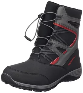 Merrell Chłopięce Outback Snow Boot 2.0 Wtrpf śniegowce, szaro-czarne, czerwone, 43 EU, Grey Black Red, 43 EU - Śniegowce damskie - miniaturka - grafika 1
