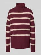 Swetry damskie - Sweter wełniany ze stójką - miniaturka - grafika 1