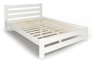 Białe podwójne drewniane łóżko 120x200 A3-P64 - Łóżka Białe podwójne drewniane łóżko 120x200 A3-P64 - Łóżka - miniaturka - grafika 1