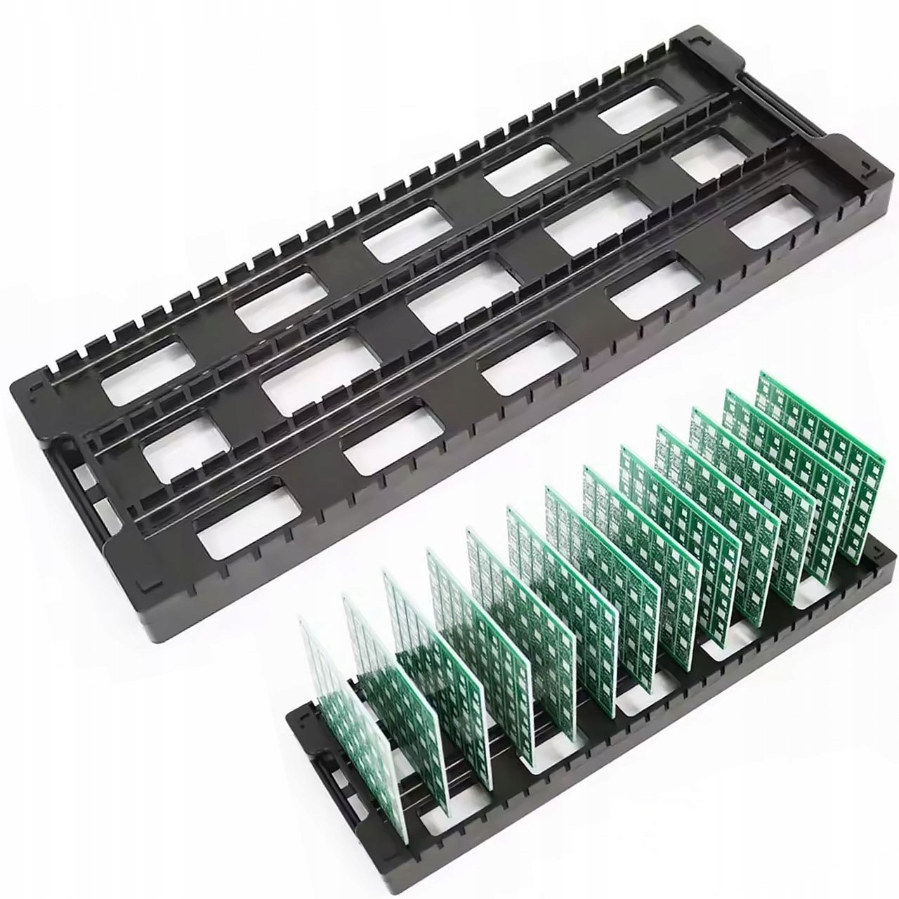 Rosfix ANTYSTATYCZNY STOJAK UCHWYT STELAŻ ESD DO PŁYTEK DRUKOWANYCH PCB 43X14 CM