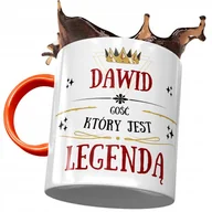 Kubki - Kubek Pomarańczowy Dla Dawida Kolegi Męża Prezent z Nadrukiem ze Zdjęciem + Opakowanie na prezent (wzór 02) - miniaturka - grafika 1