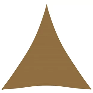 vidaXL Żagiel przeciwsłoneczny, 160 g/m, taupe, 5x7x7 m, HDPE vidaXL - Parasole ogrodowe - miniaturka - grafika 1