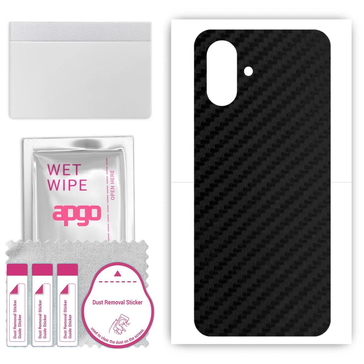 Folia naklejka skórka strukturalna na TYŁ do Apple iPhone 16 - Carbon - apgo SKINS
