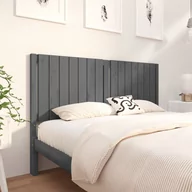 Inne meble do sypialni - Lumarko Wezgłowie łóżka, szare, 155,5x4x100 cm, lite drewno sosnowe - miniaturka - grafika 1
