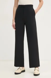 Tommy Hilfiger spodnie damskie kolor czarny proste high waist WW0WW45445 - Spodnie sportowe damskie - miniaturka - grafika 1