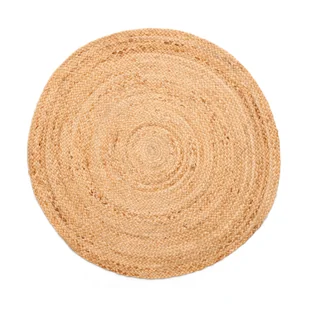 Dywan jutowy MY-RUG, Nitin, 100x100, wykonany w 100% z juty, ręcznie tkany, naturalny materiał, styl boho, dwustronny, okrągły - Dywany - miniaturka - grafika 1