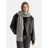 Apaszki i szaliki damskie - Szalik Calvin Klein Emblem LV04D8014G Szary - miniaturka - grafika 1