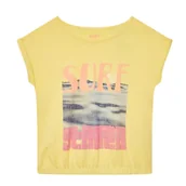 Koszulki dla dziewczynek - Koszulka dla dziewczynki Roxy Everything żółta-116 - miniaturka - grafika 1