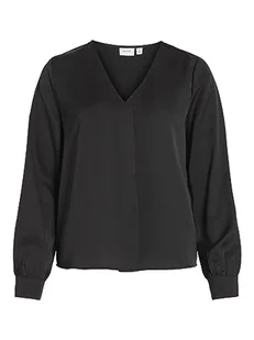 Różnorodne wycięcie w serek L/S Top - NOOS, czarny, 44 - Koszulki i topy damskie - miniaturka - grafika 1